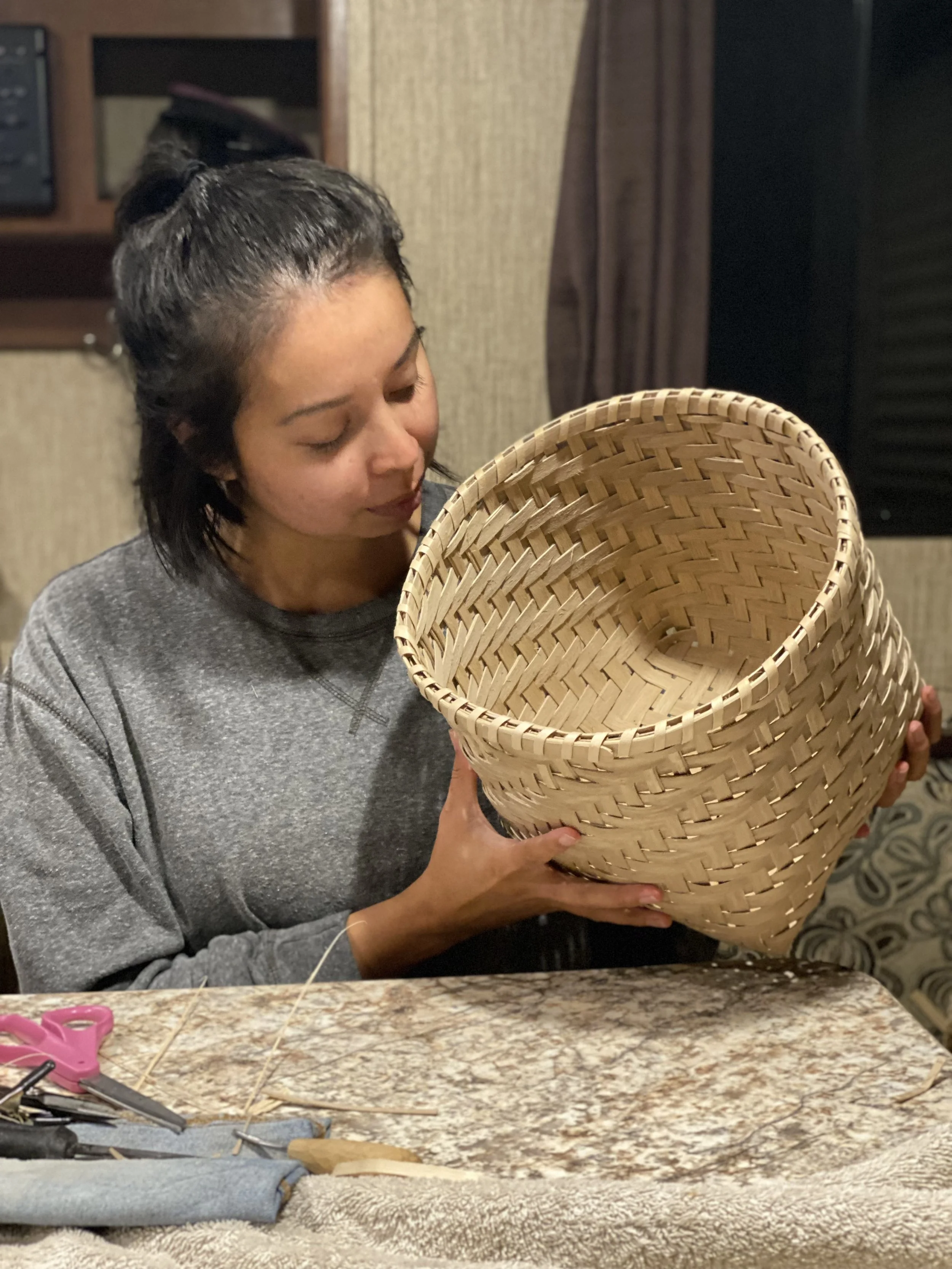 Black Ash Mini Basket, with Liandra Skenandore — Driftless Folk School